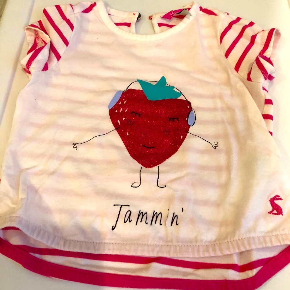 Joules Jammin Sparkle Strawberry Top